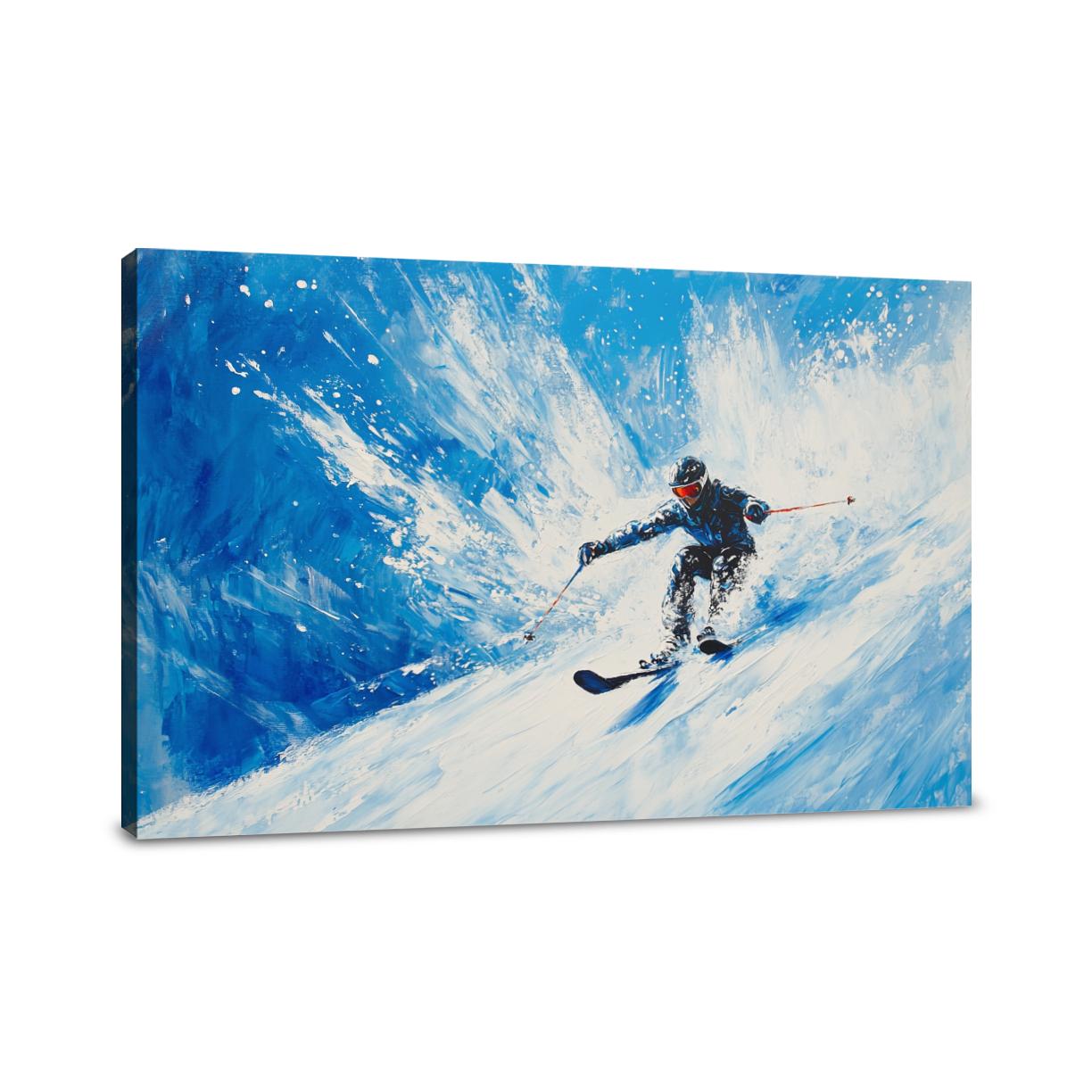 Skier's Descent Canvas