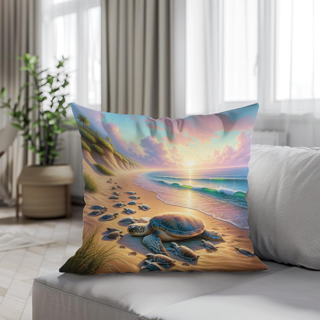 Turtle Haven Dawn Cotton Cushion