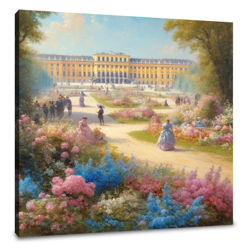 Spring at Schönbrunn Palace Canvas