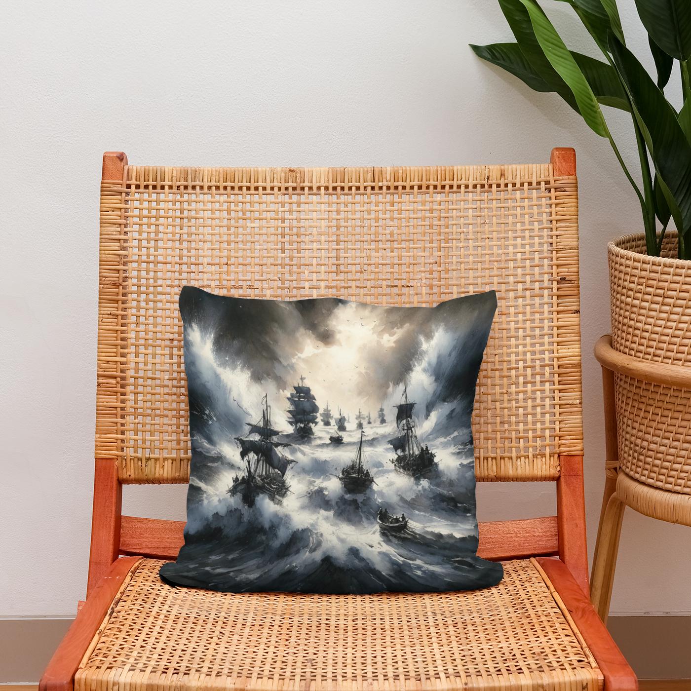 Tempest's Embrace Cotton Cushion