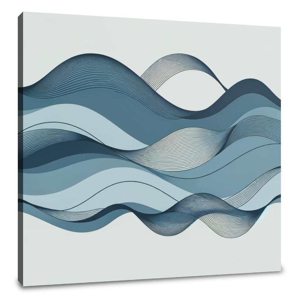 Abstract Wave Harmony Canvas