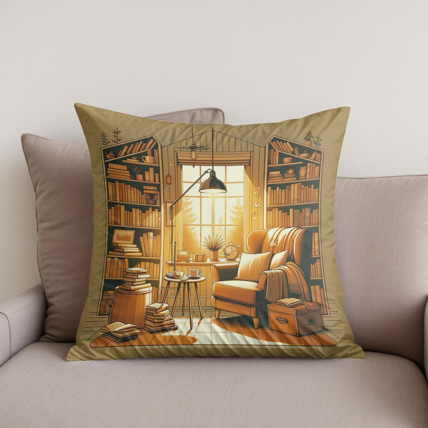 Tranquil Reader's Cotton Cushion