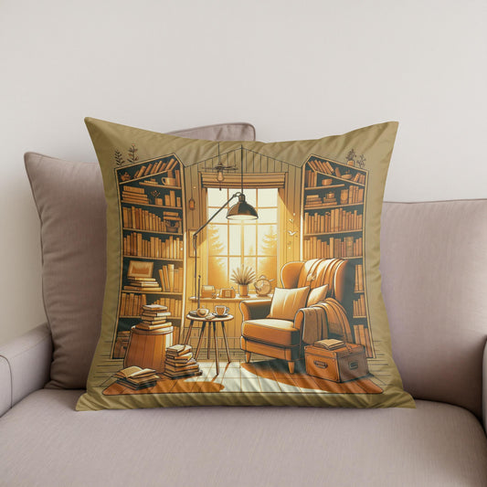 Tranquil Reader's Cotton Cushion