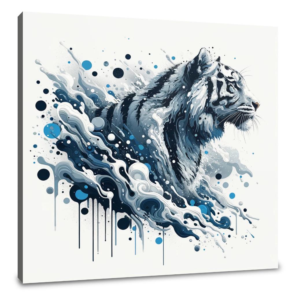 Winter Tiger Abstract Canvas