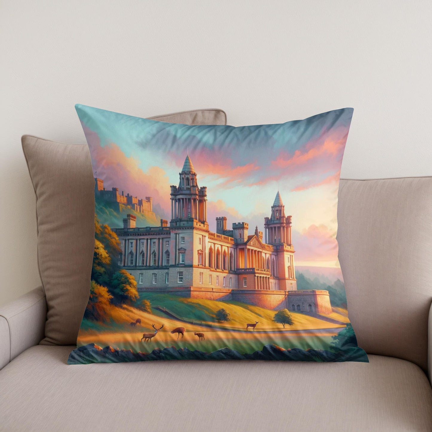 Evening Grace at Belfast Cotton Cushion