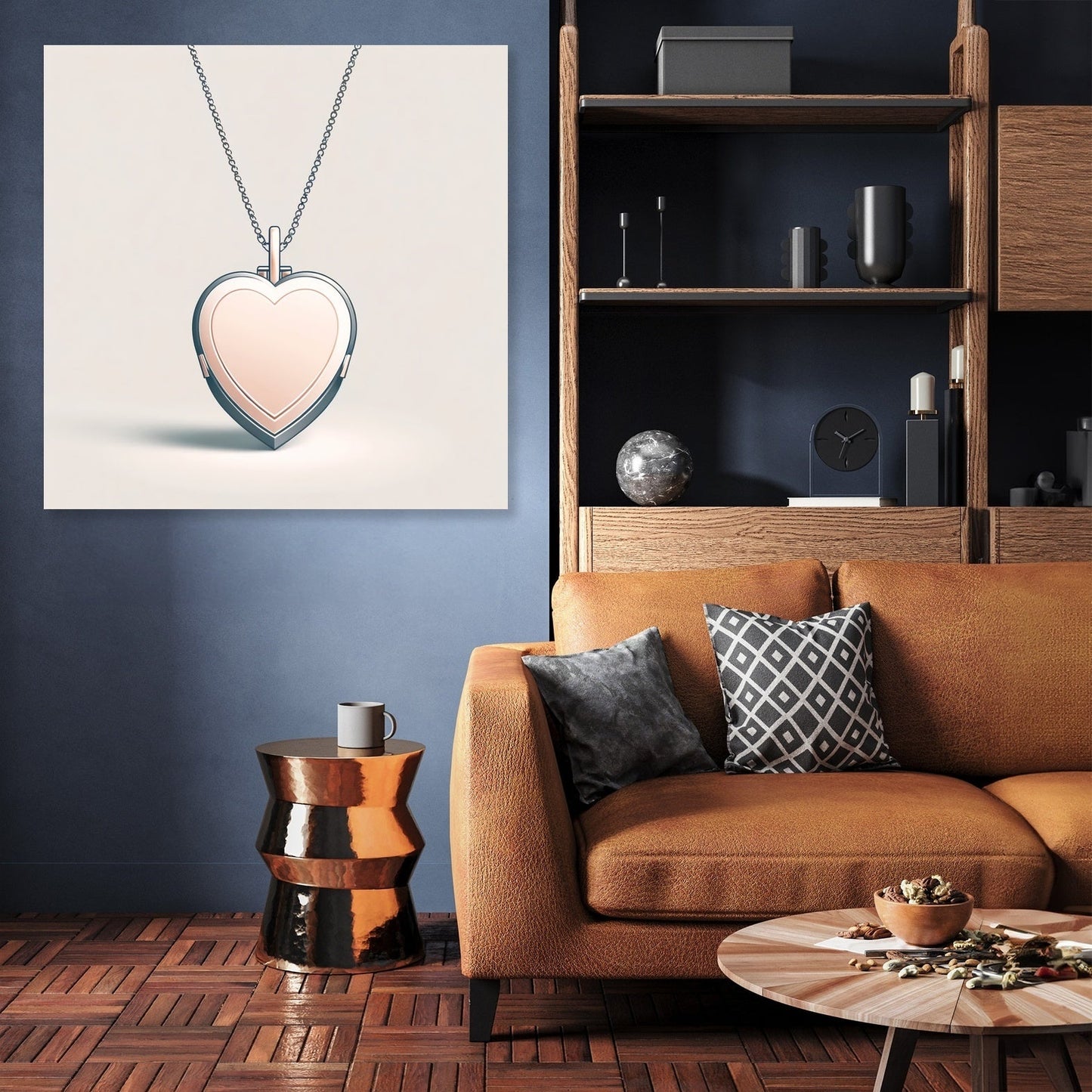 Minimalist Heart Locket Canvas