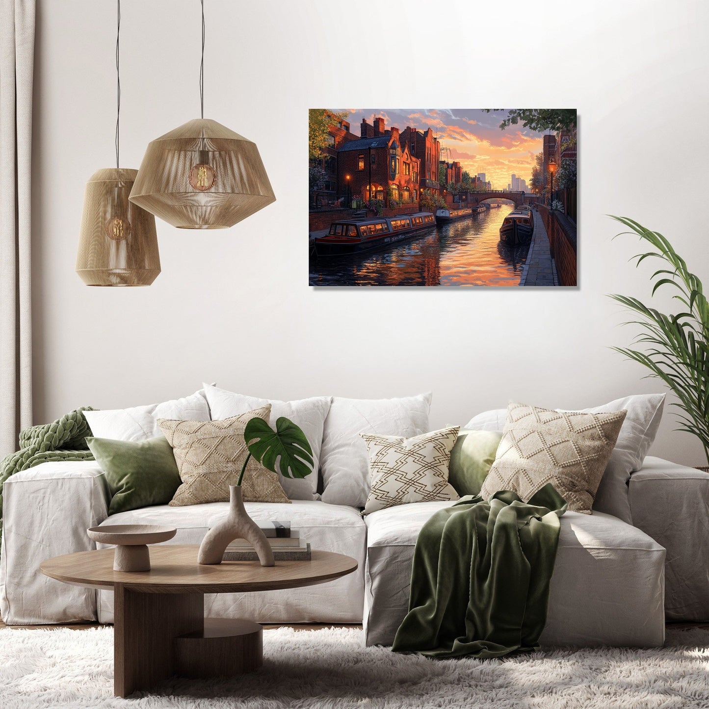 Birmingham Canal Sunset Harmony Canvas