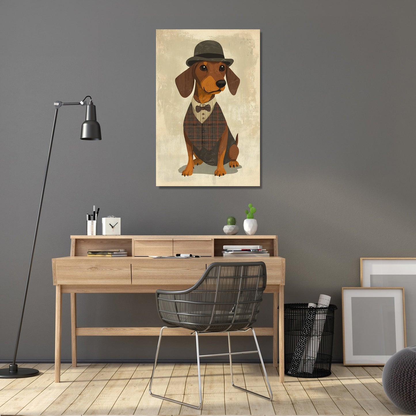 Dachshund's Dapper Canvas