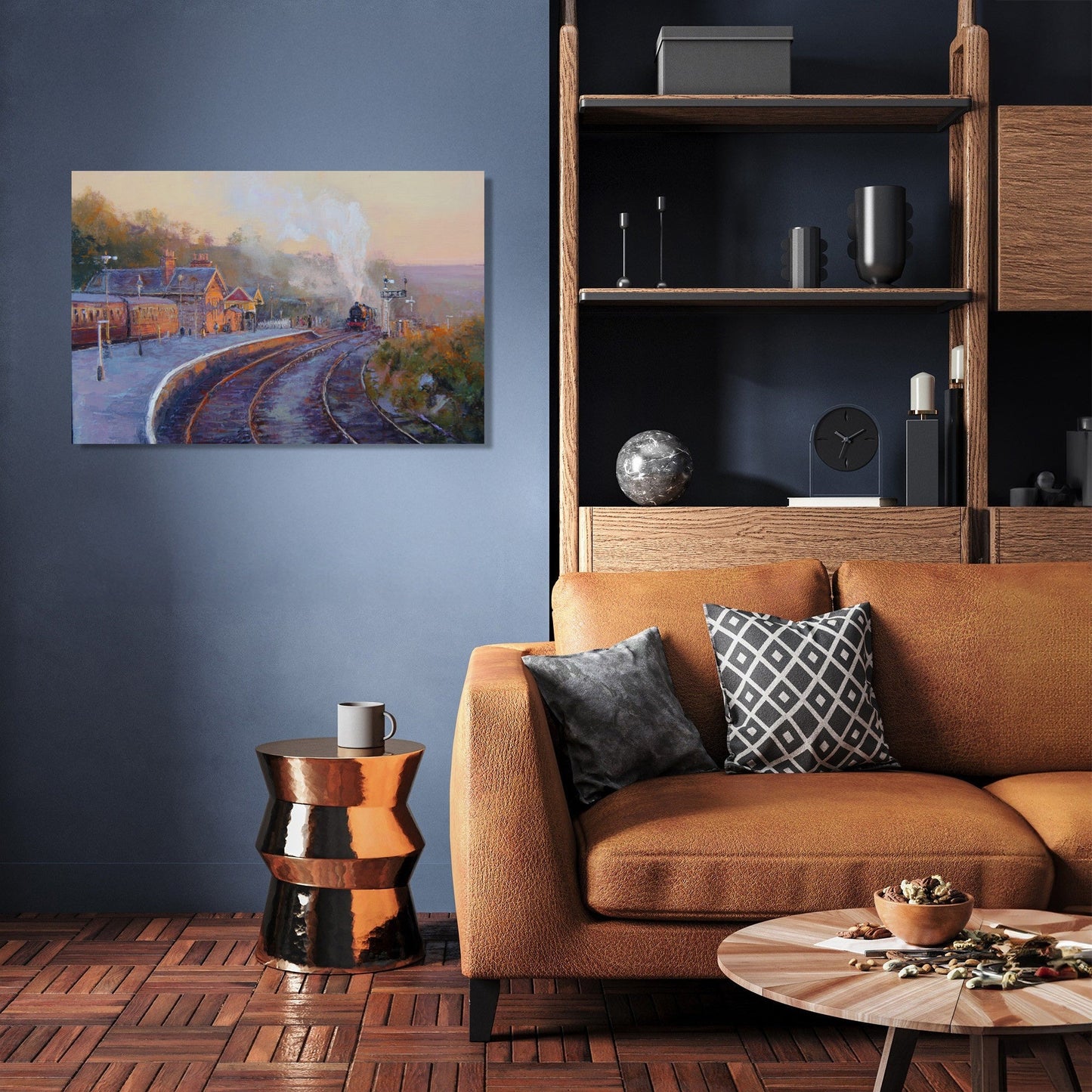 Steam Train Sunrise Canvas