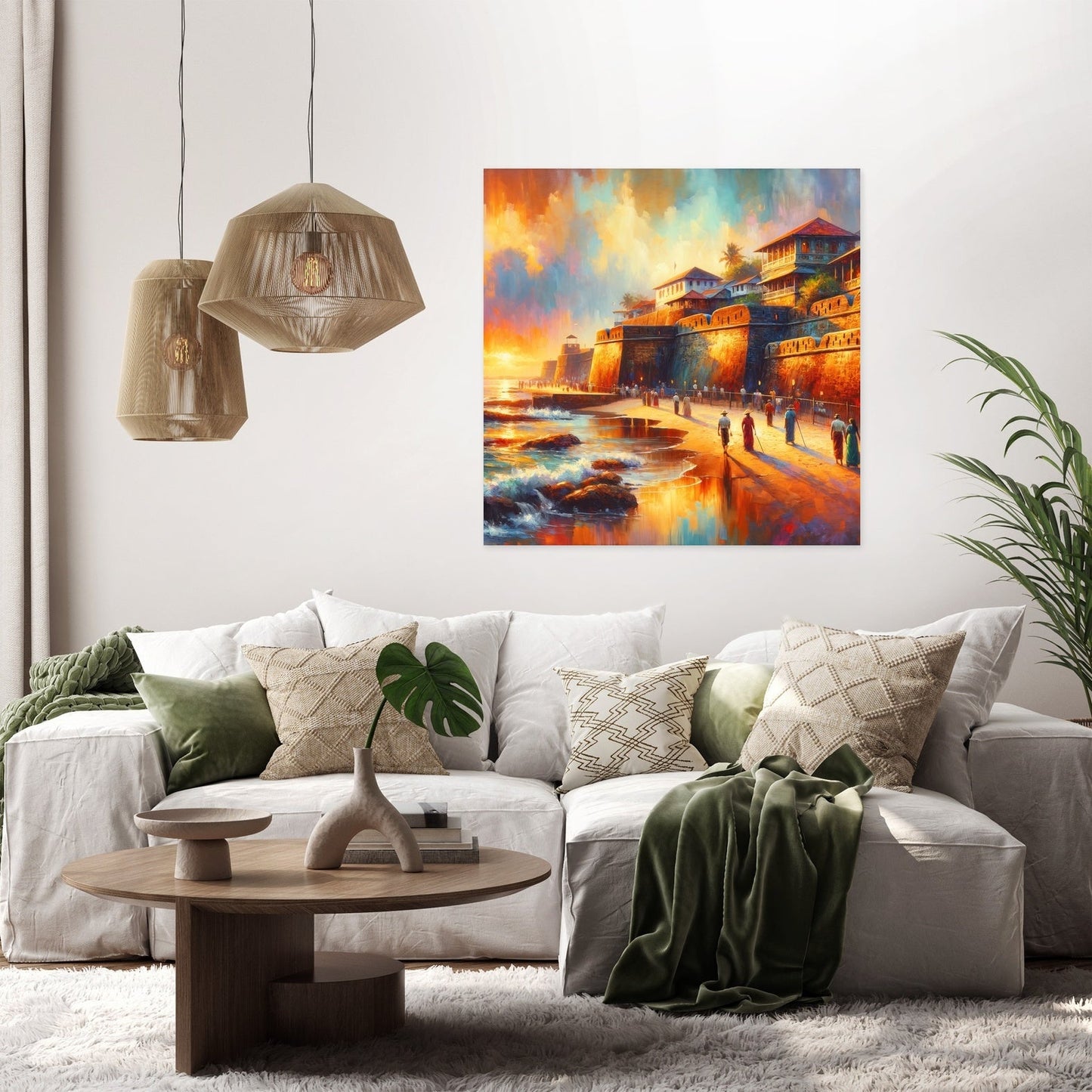 Galle Fort Sunset Canvas
