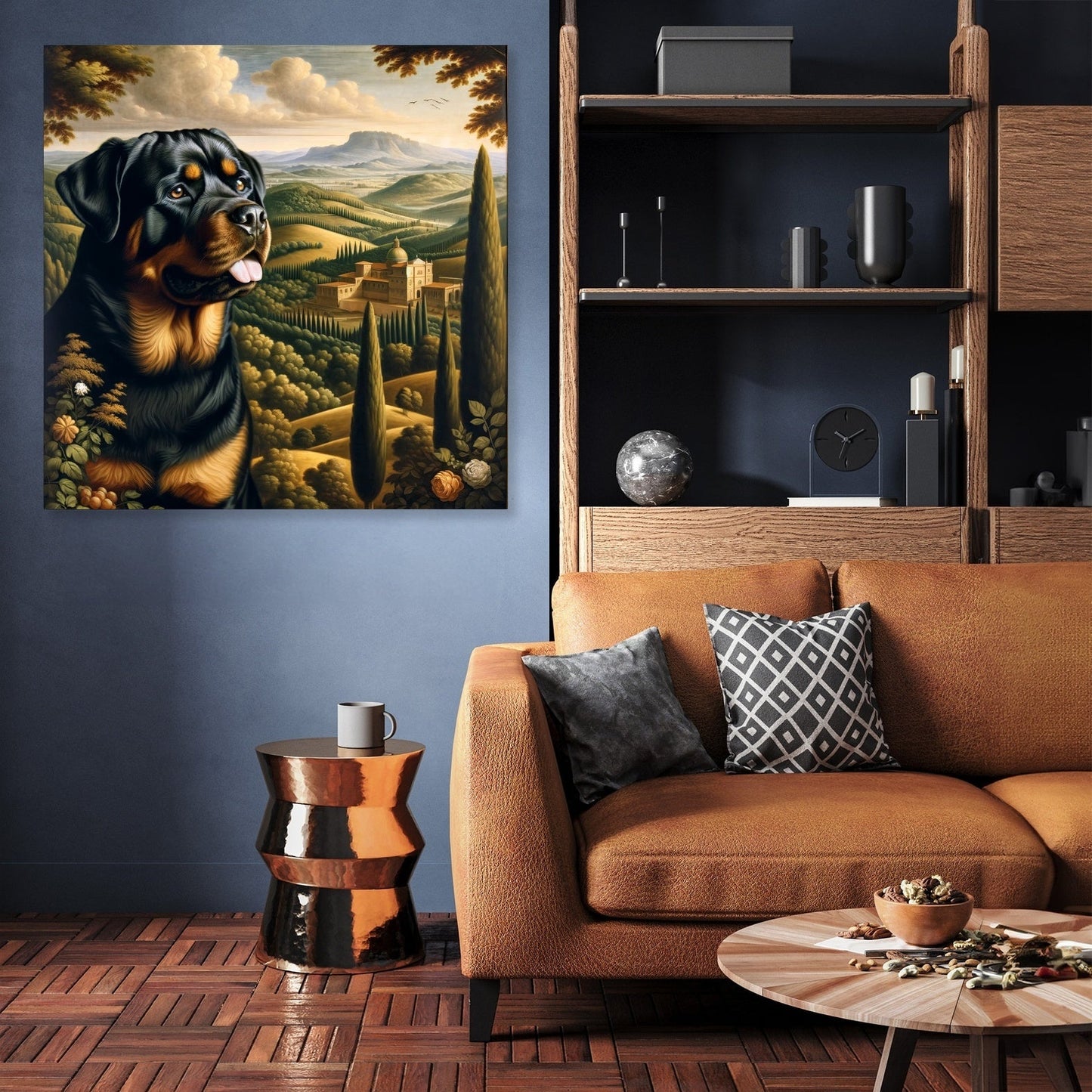 Regal Rottweiler Renaissance Canvas