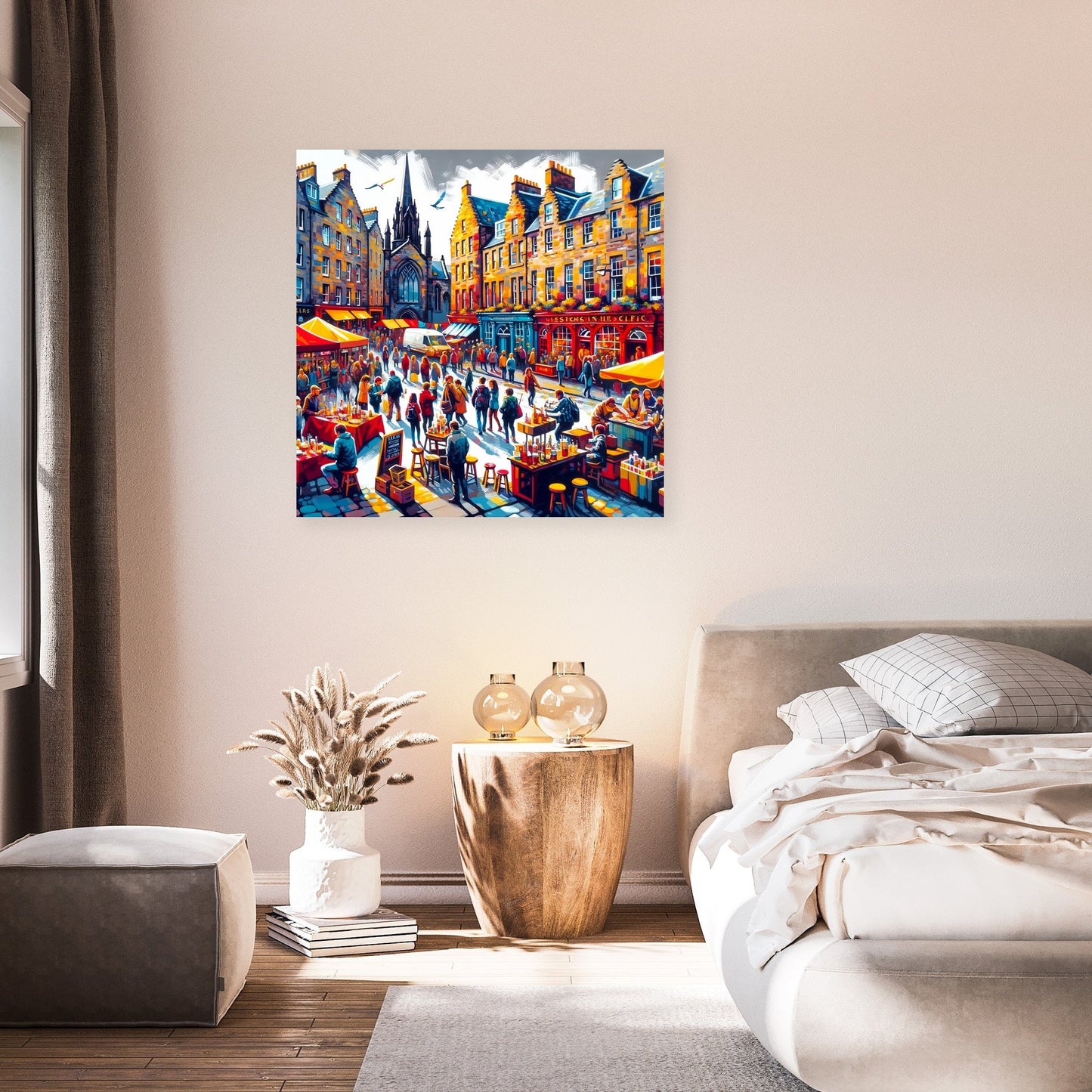 Edinburgh Grassmarket Vibrance Canvas