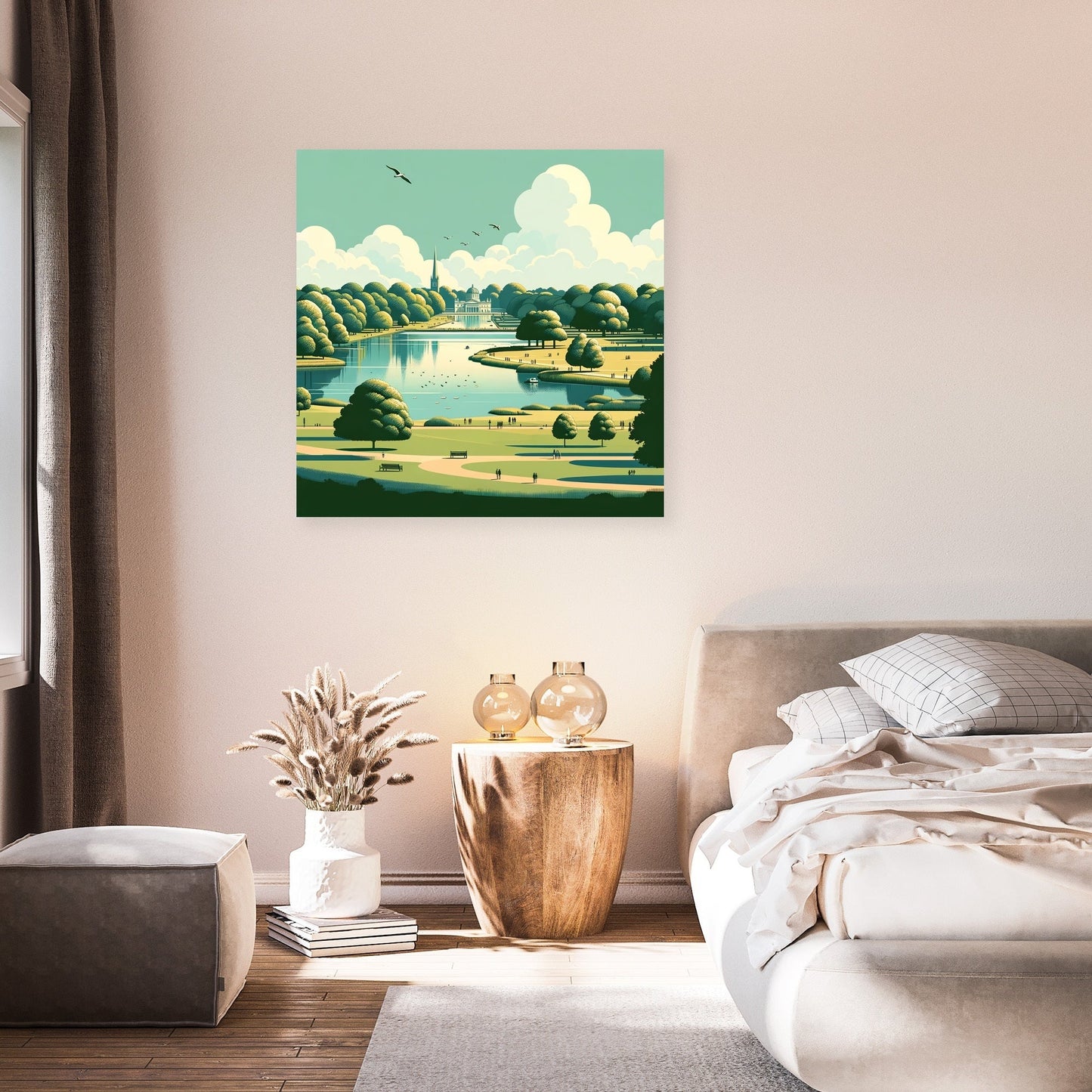 London Hyde Park Minimalist Tranquility Canvas