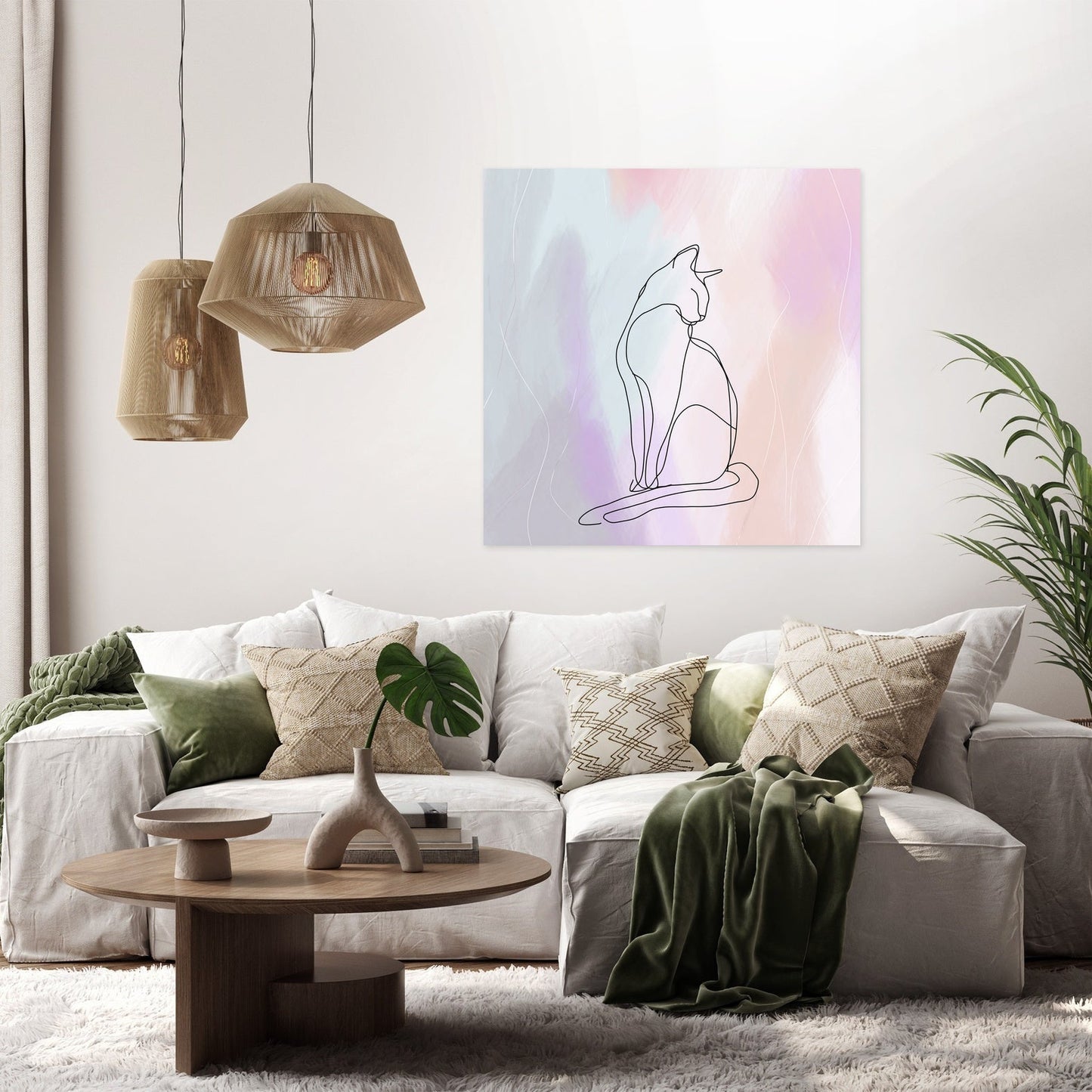 Serene Feline Canvas