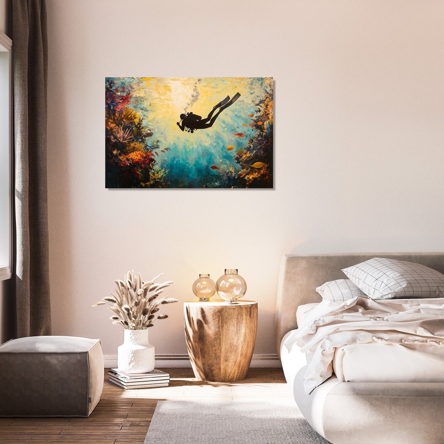 Sunrise Diver Canvas