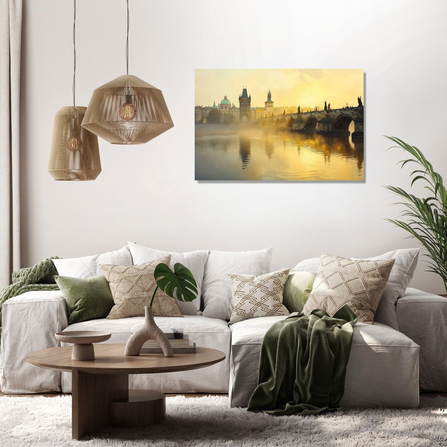 Charles Bridge Mist Canvas