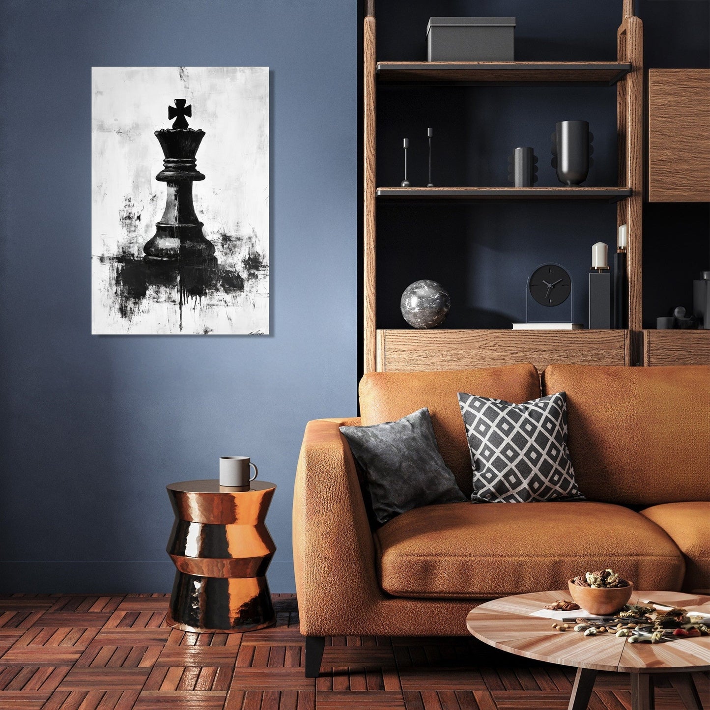 Chessboard Contemplation Canvas