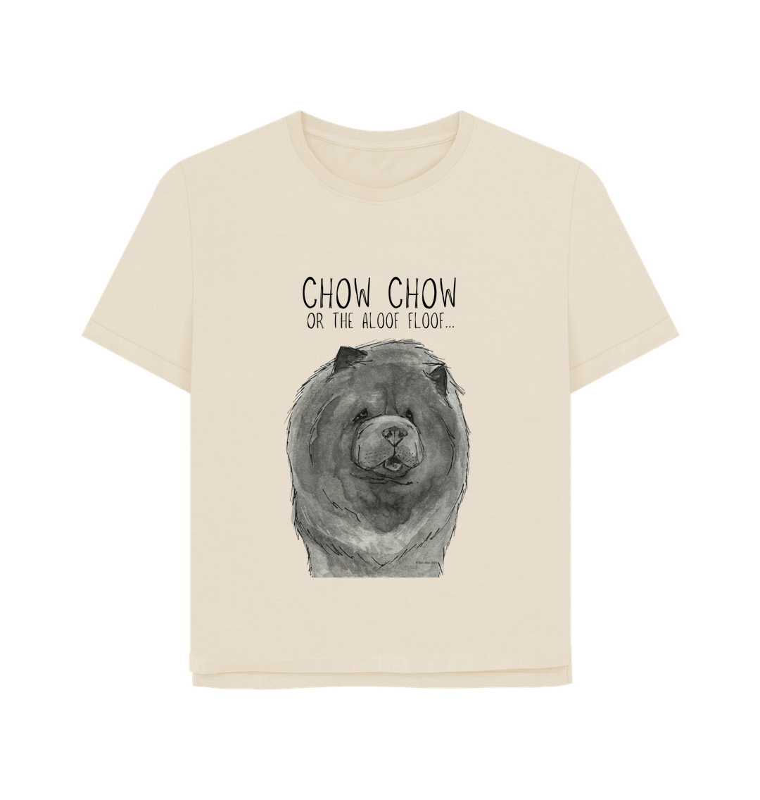 Stylish & Comfy: Blue Chow Chow Women's Relaxed Fit T-Shirt – The Perfect Fit for Dog Lovers!