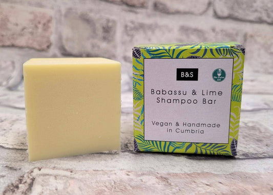 Babassu & Lime Enriching Shampoo & Body Bar - Plastic Free Eco Shower Bars, 110g