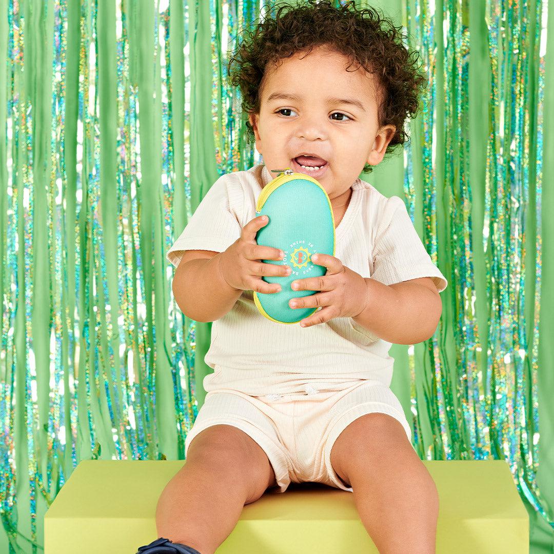 Babiators Travel Case - Aqua with Yellow Trim