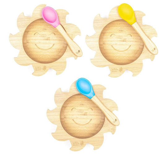 BABY BAMBOO WEANING BOWL AND SPOON SET