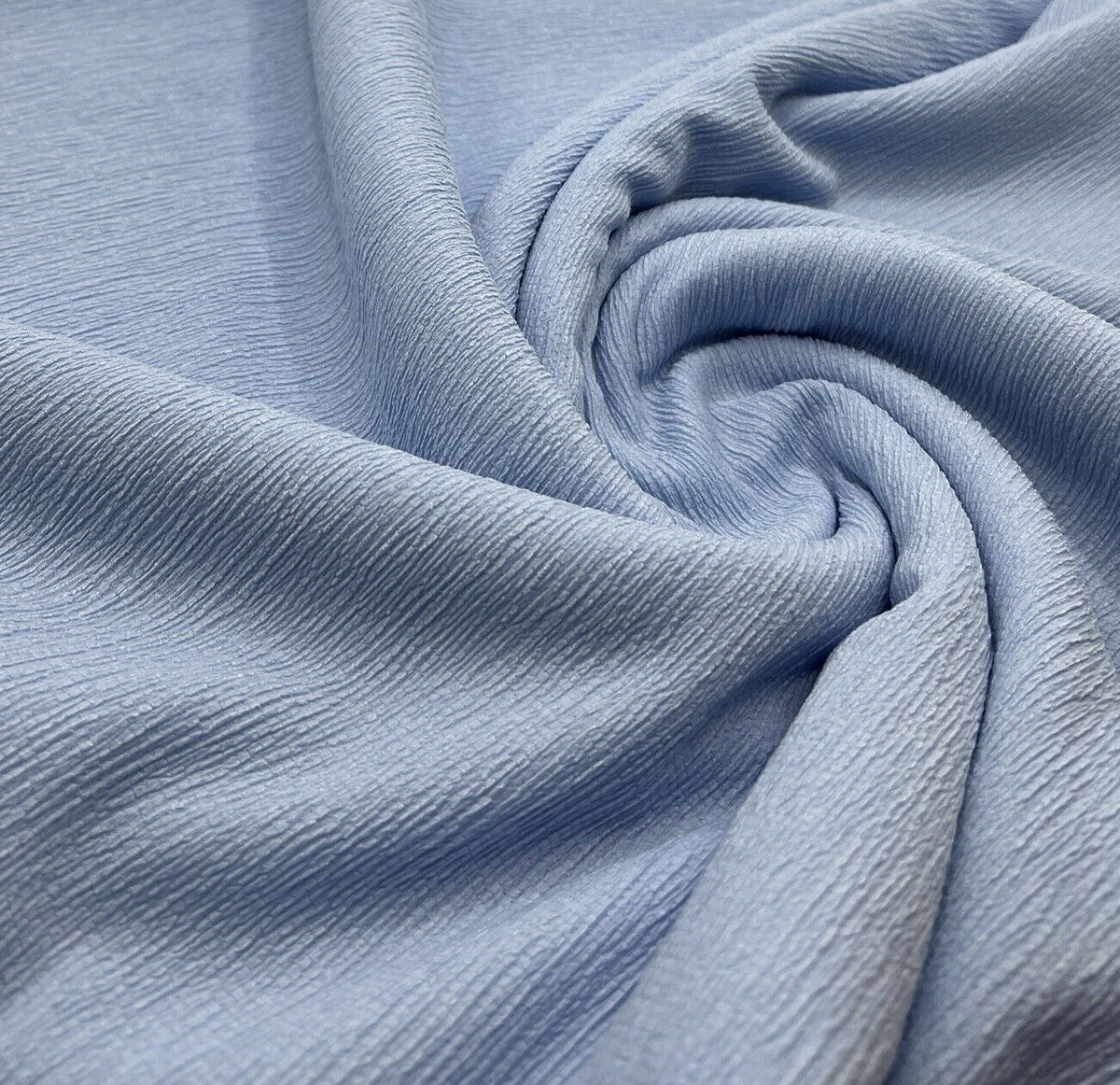 Baby Blue Textured Tree Bark Stretch Dress Craft Fabric