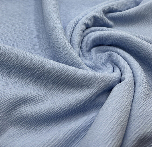 Baby Blue Textured Tree Bark Stretch Dress Craft Fabric