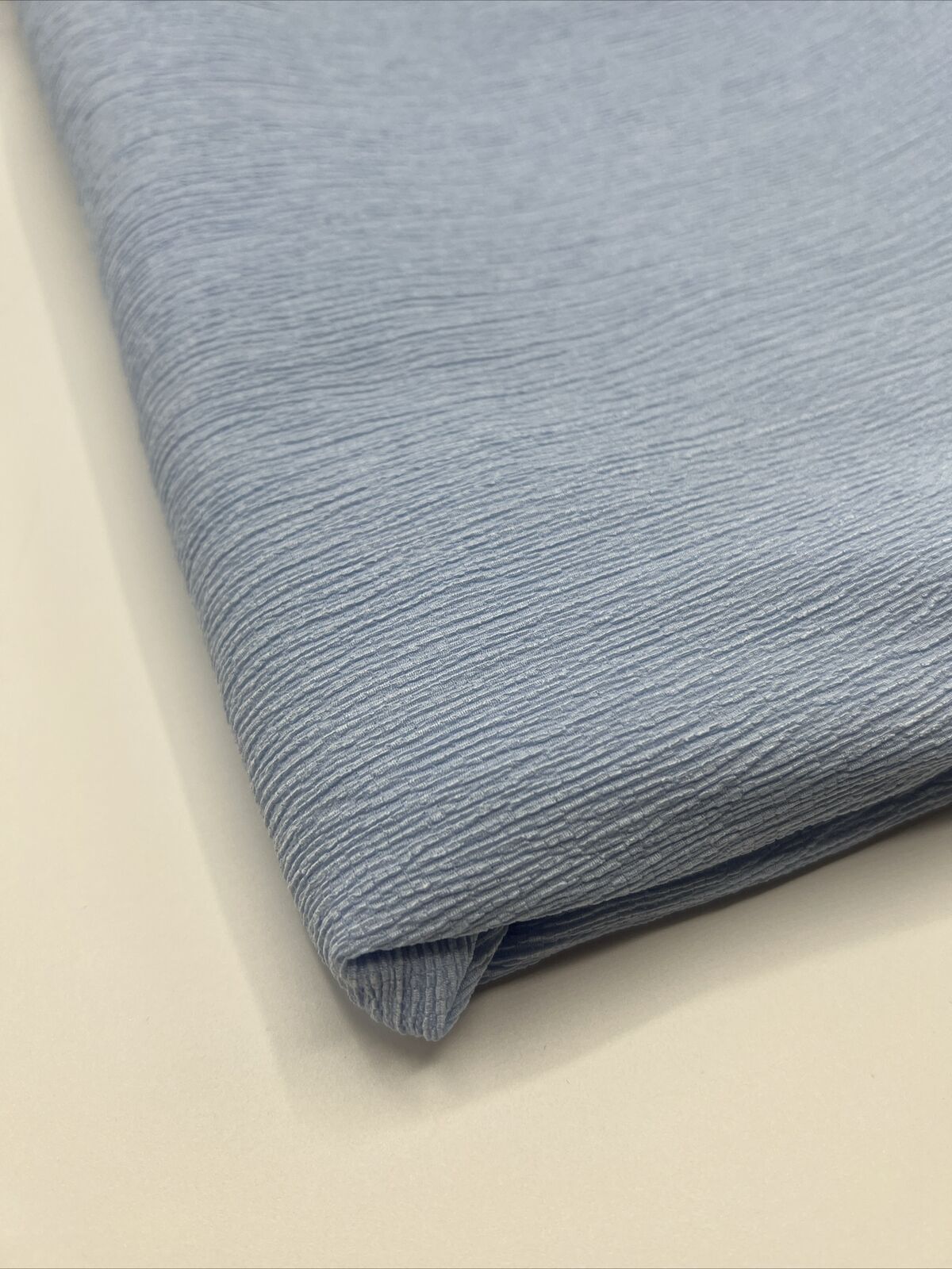 Baby Blue Textured Tree Bark Stretch Dress Craft Fabric