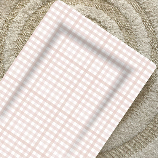 Standard Changing Mat - Pink Gingham Print