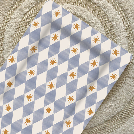 Standard Changing Mat - Blue Harlequin