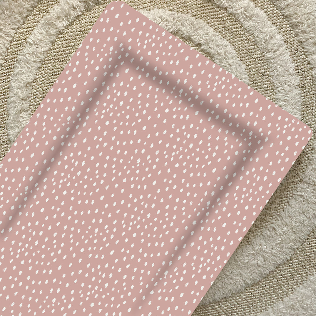 Standard Changing Mat - Dusky Pink Spots Print