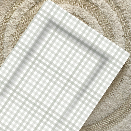 Standard Changing Mat - Sage Green Gingham