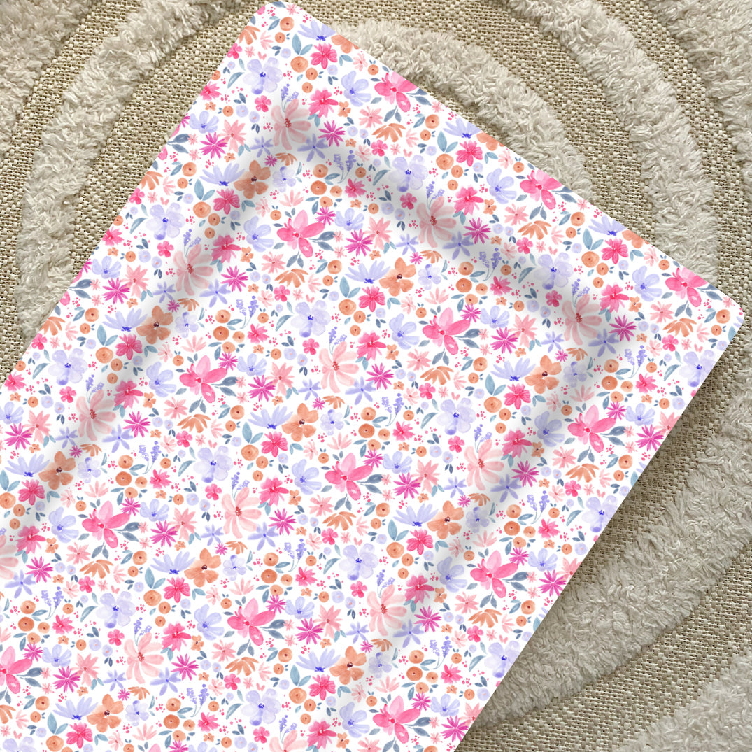 Standard Changing Mat - Magenta Floral