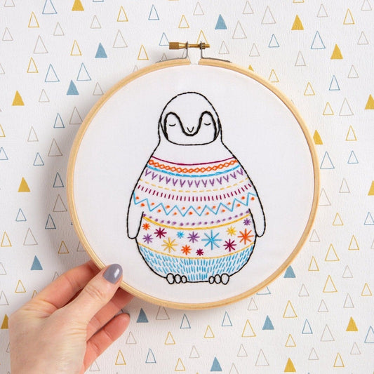 Baby Penguin Embroidery Kit for Beginners