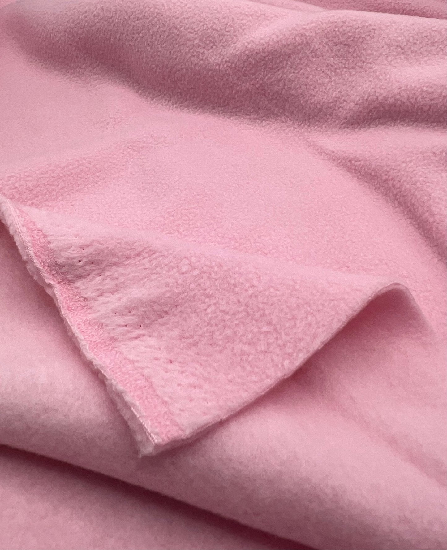 Baby Pink Plain Anti-Pil Polar Fleece Fabric Blanket Loungewear