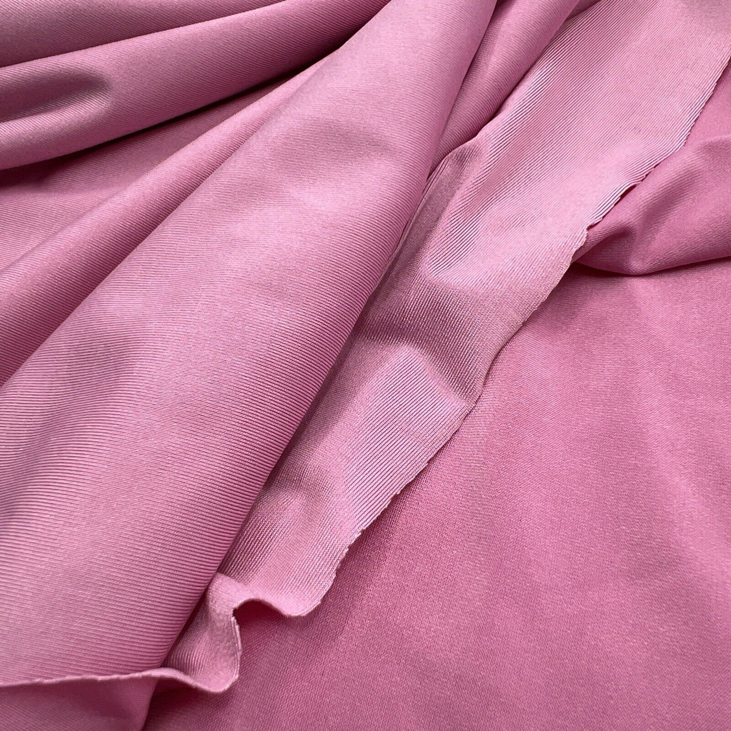 Baby Pink Plain Shiny Soft Touch Slinky 4 Way Stretch Fabric
