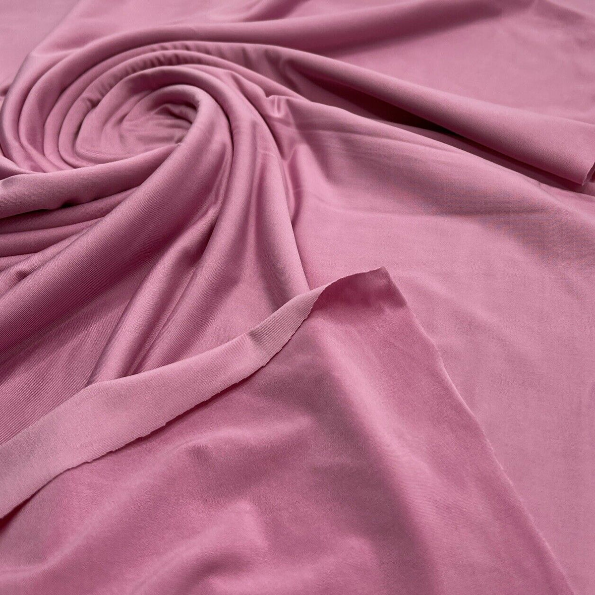 Baby Pink Plain Shiny Soft Touch Slinky 4 Way Stretch Fabric