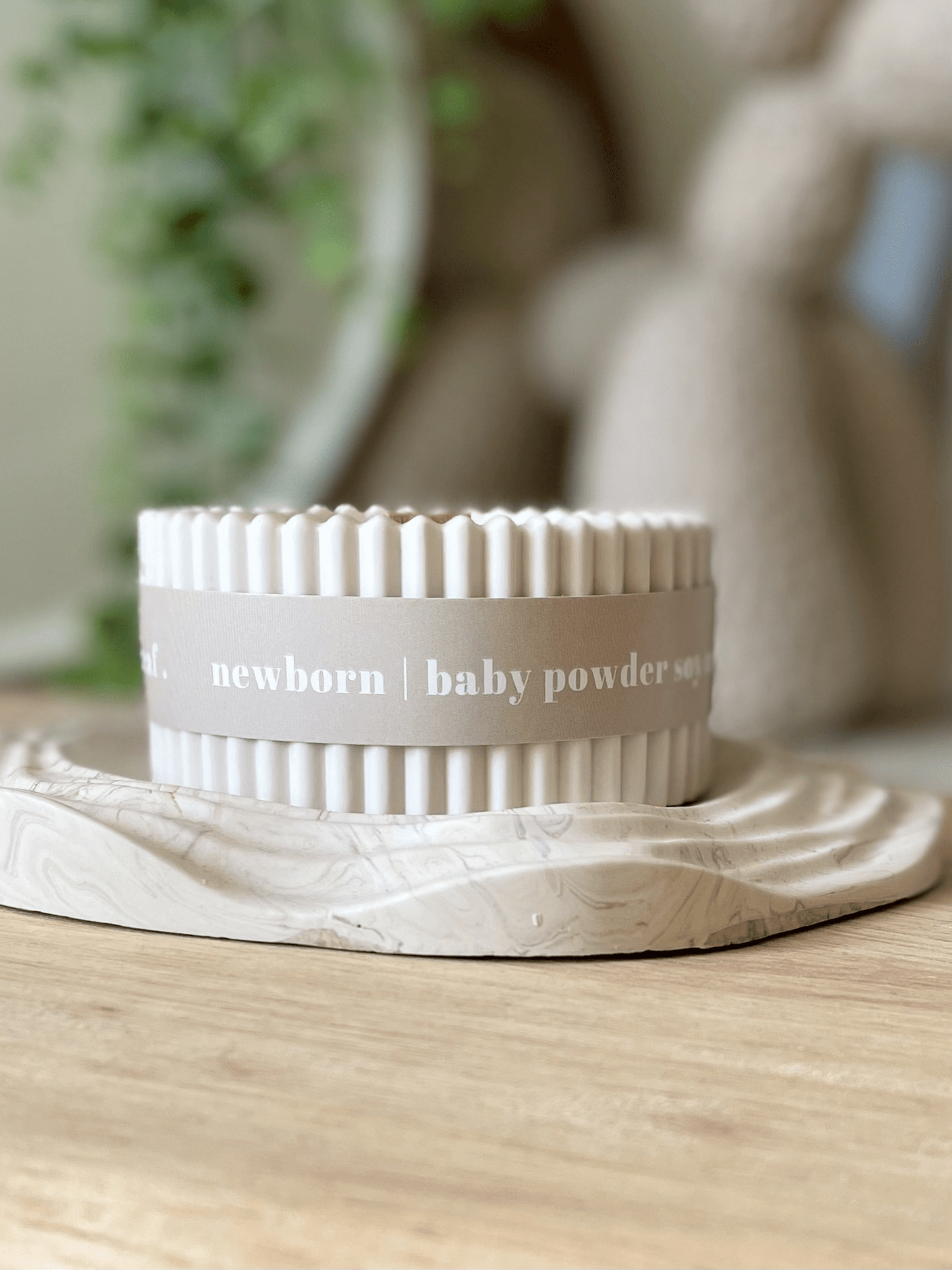 Baby Powder Stoneware Soy Candle – Scandi Minimalist Home Candle