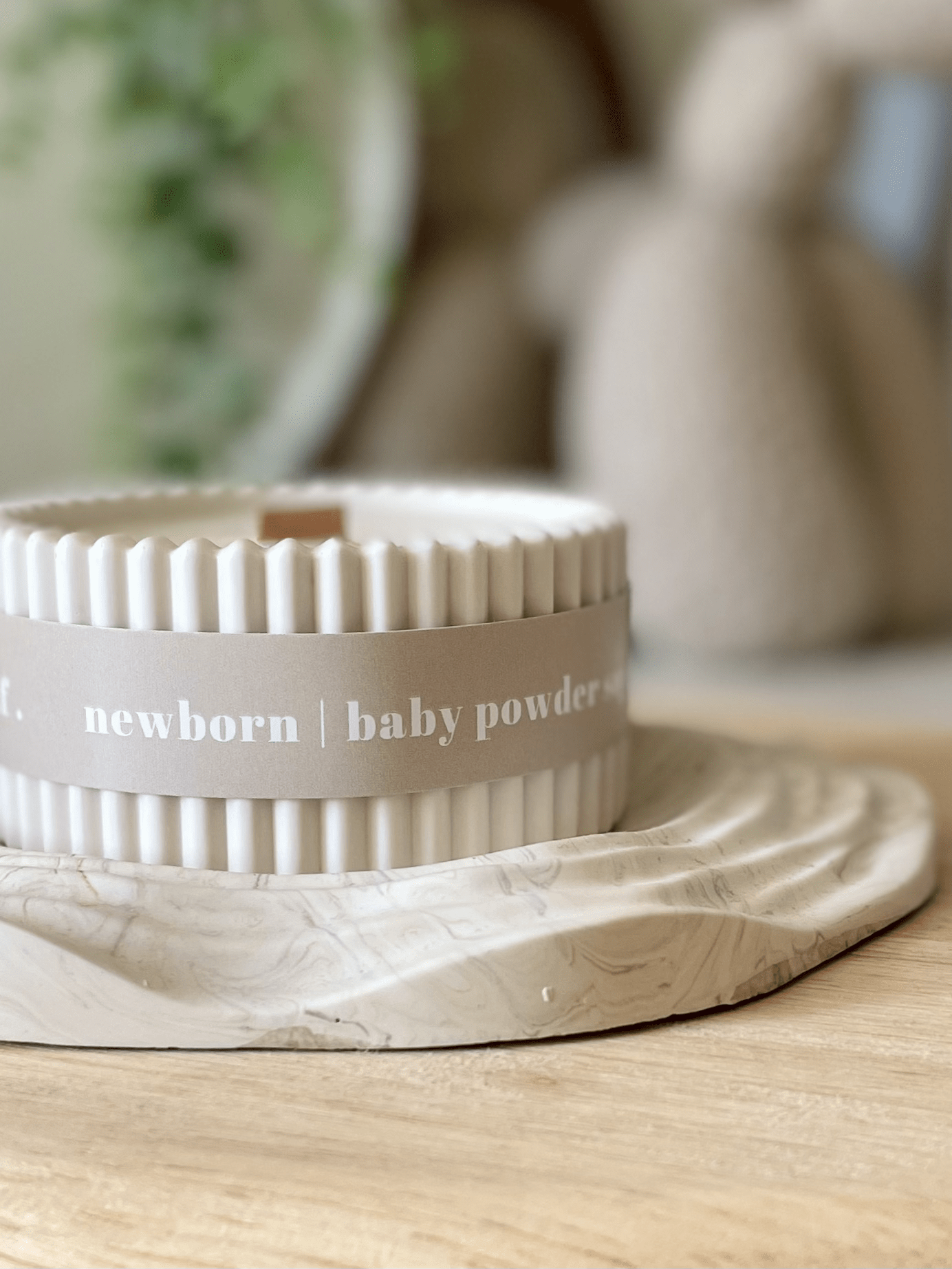 Baby Powder Stoneware Soy Candle – Scandi Minimalist Home Candle