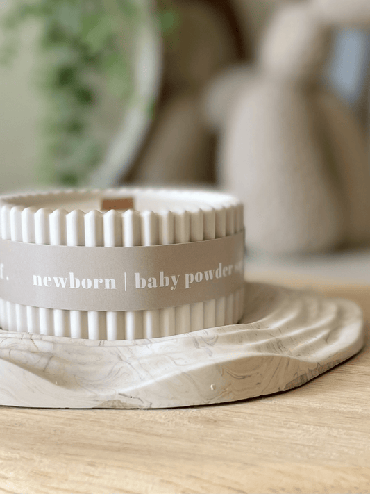 Baby Powder Stoneware Soy Candle – Scandi Minimalist Home Candle
