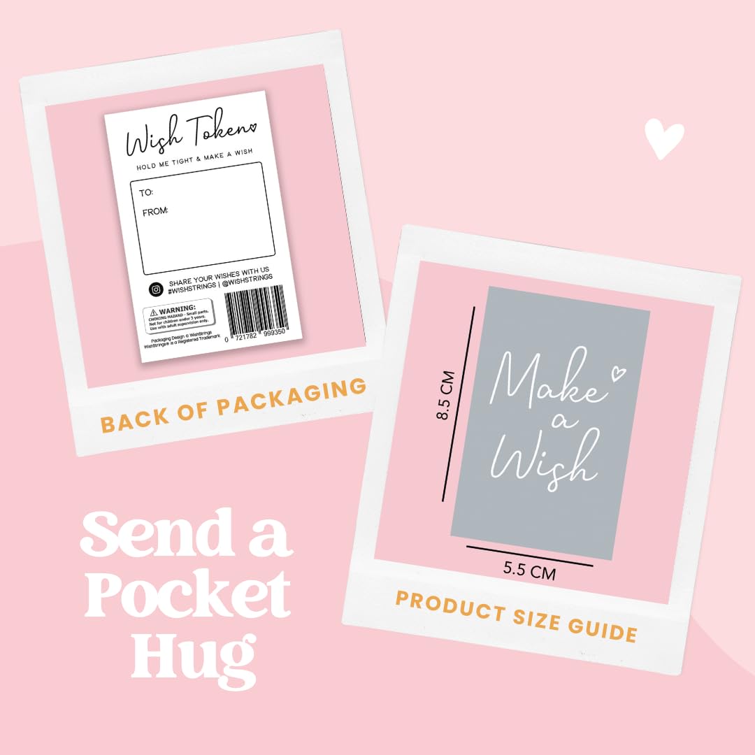 WishStrings Pocket Hug – Love You Token | Thinking of You Gift | Romantic Keepsake | Long Distance Love | Mini Hug from the Heart