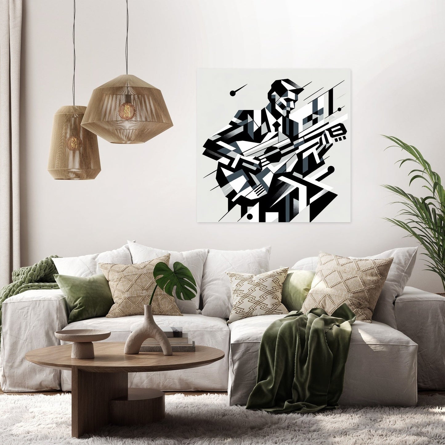 Cubist Melody Canvas