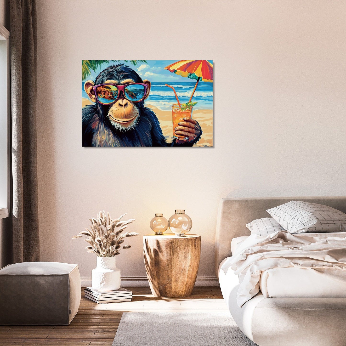 Cheeky Monkey Beach Canvas