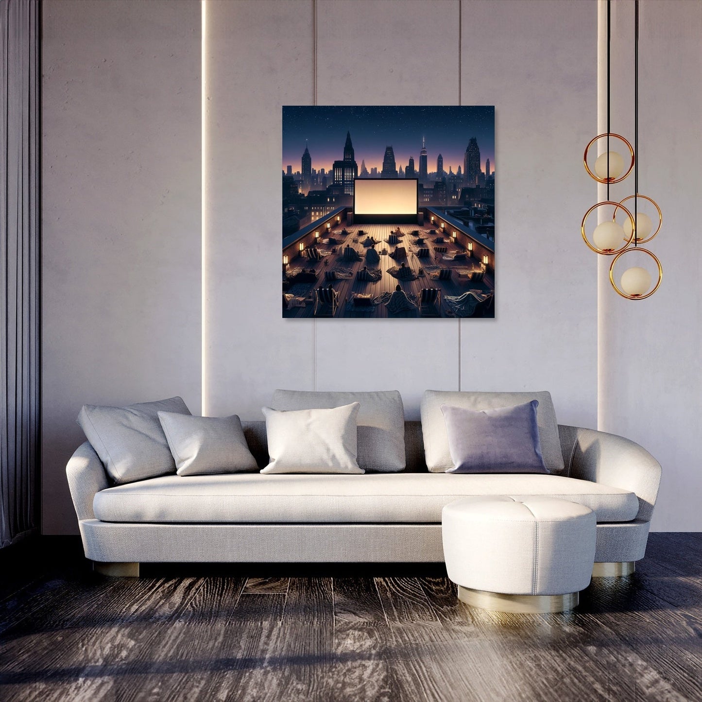 Rooftop Cinema Summer Nights Canvas