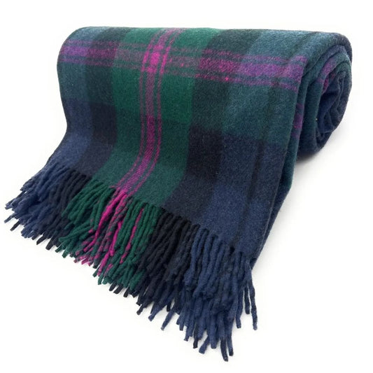 Baird Recycled Wool Blanket in Classic Tartan Check