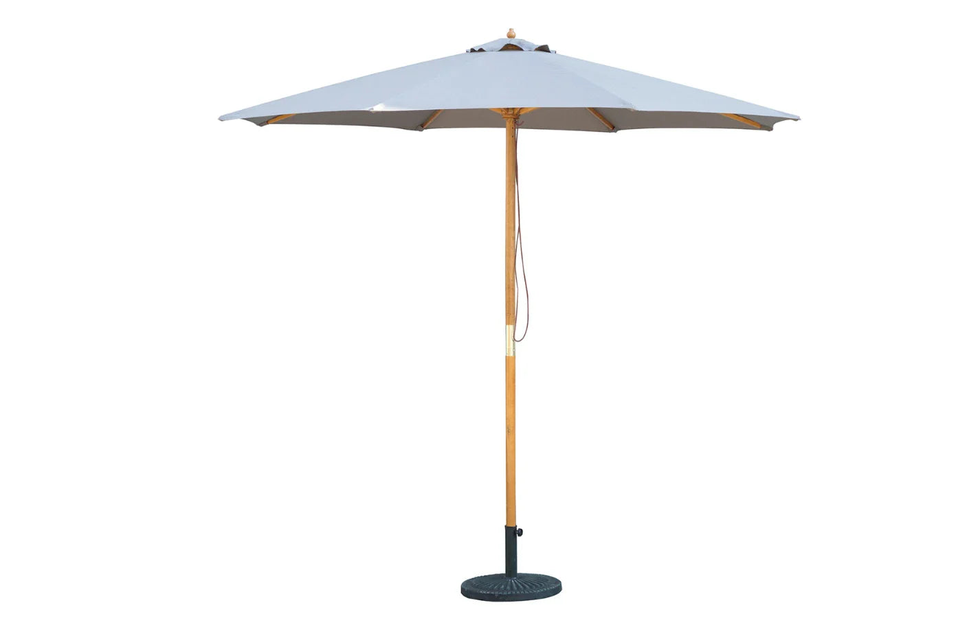 Bali Grey Wooden Parasol 2.85m