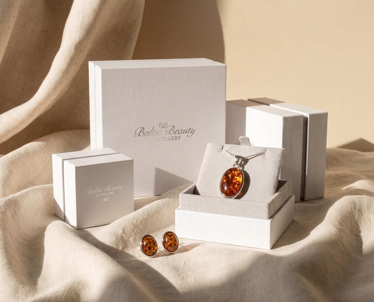 Silver Wave Amber Link Bracelet
