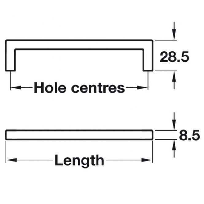 Baltimore Brushed Brass Bar Handle – Modern Kitchen, Drawer & Cupboard Handle (HAF108)