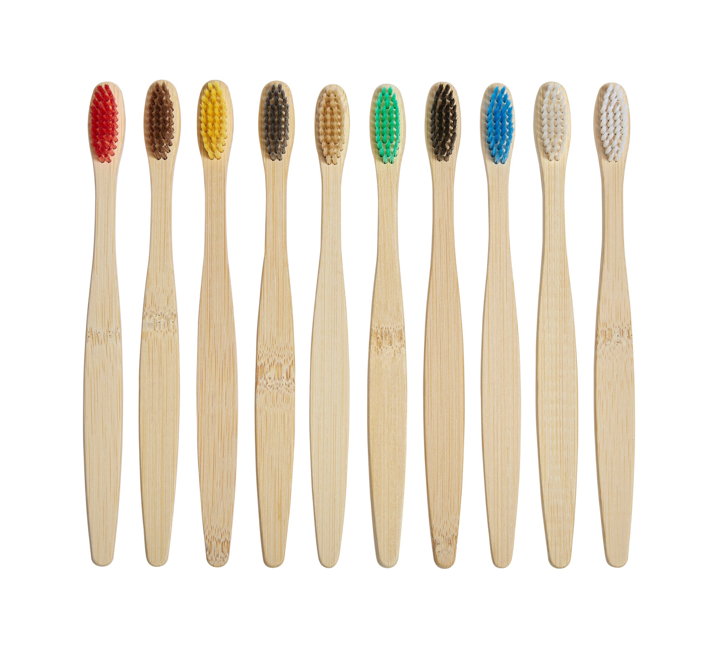 Bamboo Toothbrushes - 10 Pack