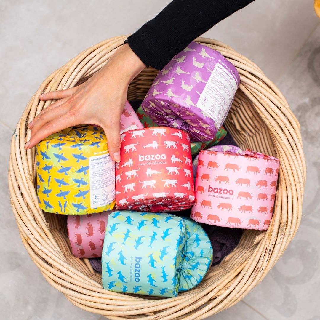 Wrapped Bamboo Toilet Paper | 24 or 48 Double-Length Rolls | 3-Ply Bamboo